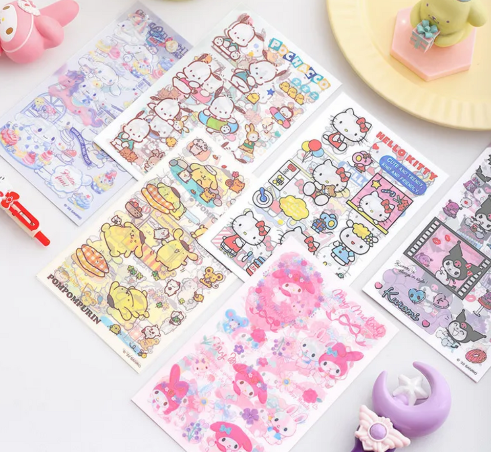 Sanrio Characters Stickers Set ( 4 Sheets )