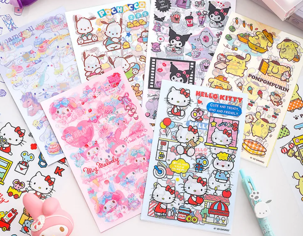 Sanrio Characters Stickers Set ( 4 Sheets )